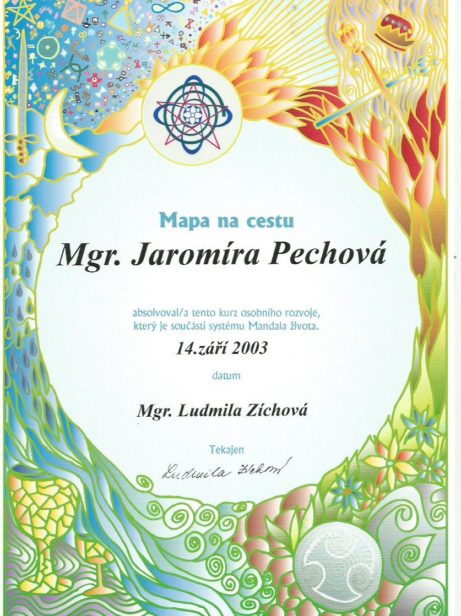 Certifikát Mandala života, Jaromíra Pechová